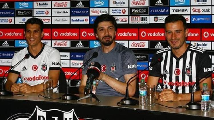 Beşiktaşın kaptanları yeni formaları giyerek konuştu