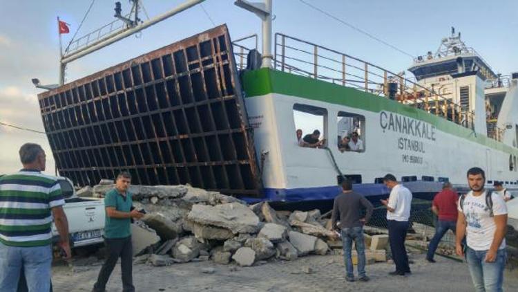 Çanakkale feribotu, Marmara Adasında iskeleye çarptı