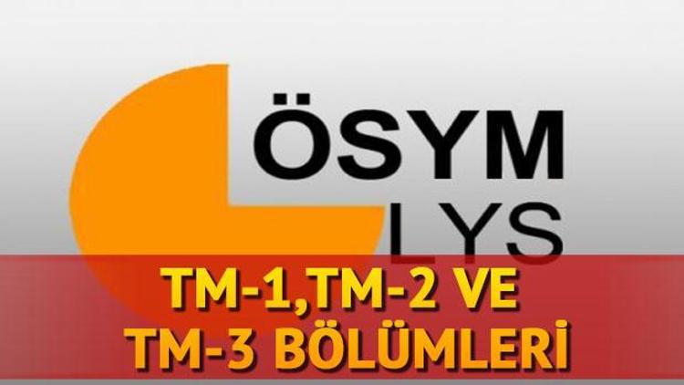 TM-1, TM-2 ve TM-3 ile alan bölümler hangileri Türkçe Matematik bölümleri