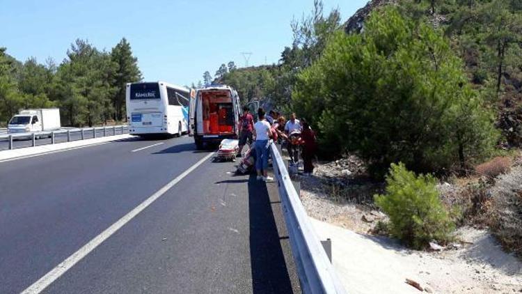 Muğlada motosiklet kazası: 1 ağır yaralı
