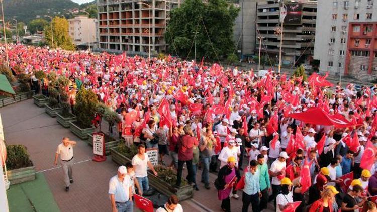 Zonguldak, Bartın ve Kastamonuda 15 Temmuz yürüyüşü
