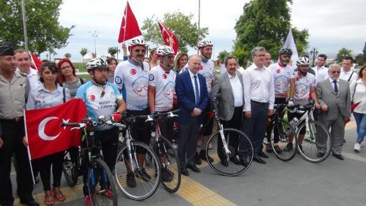 Konyadan Çanakkaleye 15 Temmuz şehitleri için pedal çeviriyorlar