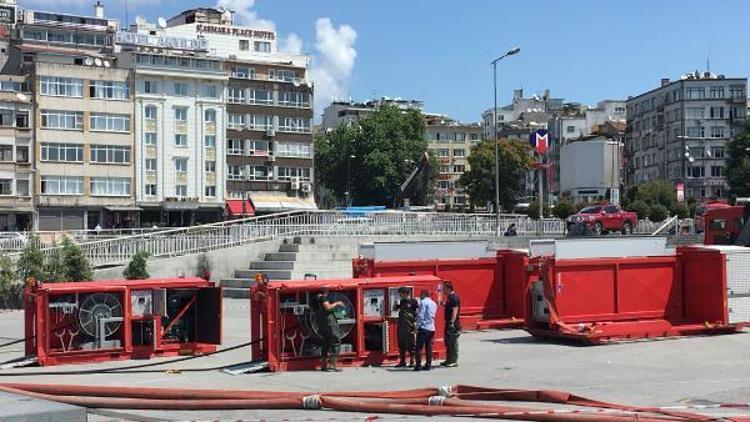 Yenikapı metroda İtfaiyenin çalışmaları devam ediyor