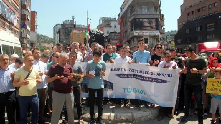 Zonguldakta İsrail protestosu