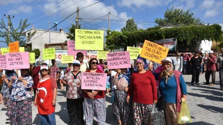 Kuşadasında taş ocağı tepkisi sürüyor