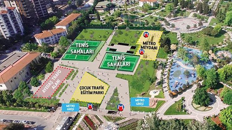 Göztepe Parkı’nın basketbol sahası şantiye alanı oluyor