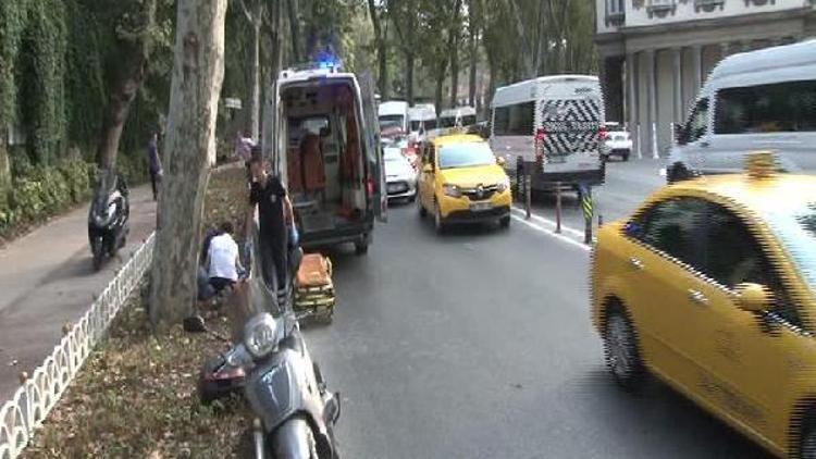 Beşiktaşta motosiklet kazası: 1 yaralı