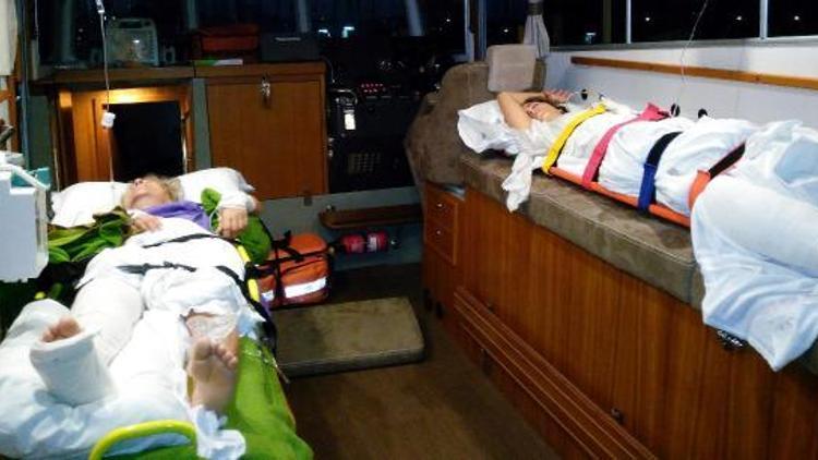 Deniz ambulansı ile İstanköyden yaralı taşındı