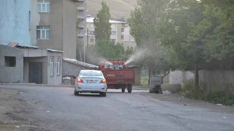 Muş Belediyesi ilaçlama yapıyor