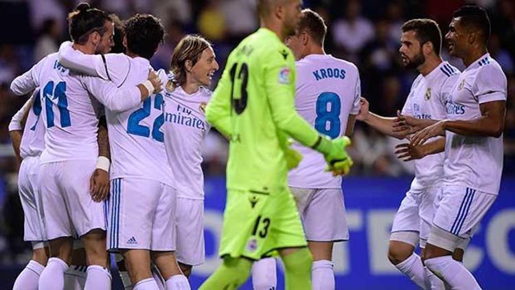 Real Madrid evinde Deportivoyu rahat geçti