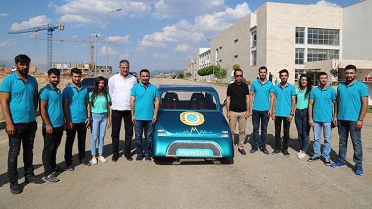 Munzur Üniversitesi öğrencilerinden elektrikli otomobil