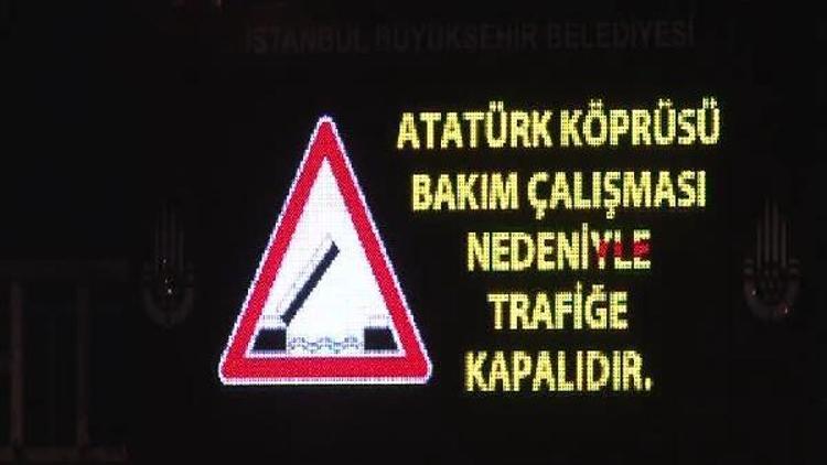 Atatürk ve Yeni Galata köprüleri trafiğe kapatıldı