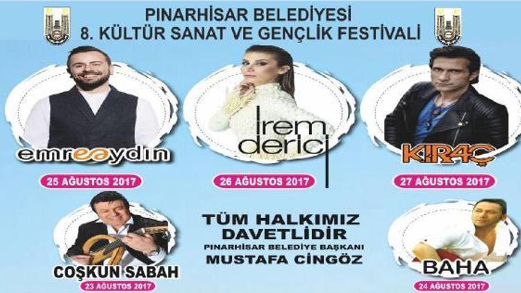 Pınarhisarda Gençlik Festivali başlıyor