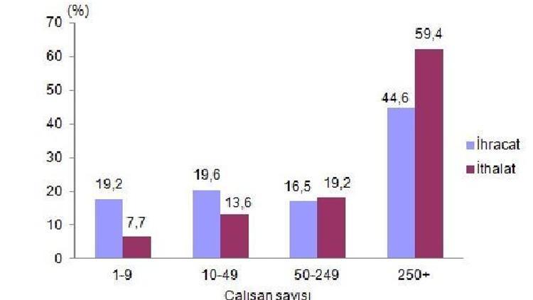 Dış ticaretin çoğunu büyük ölçekli girişimler yapıyor