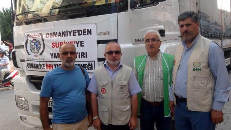 Osmaniyeden Suriyeye 50 ton su