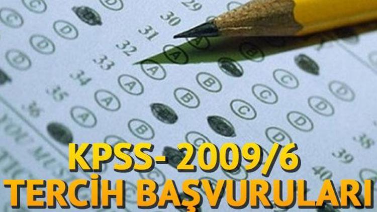 KPSS yerleştirme başvuruları başladı... KPSS 2009/6 tercih yerleştirme