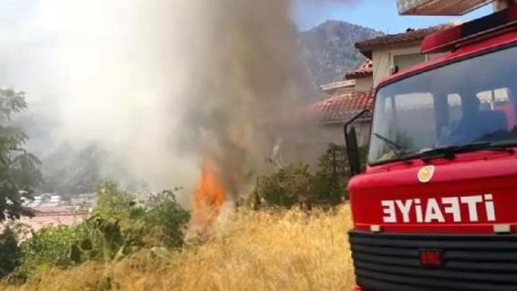 Evin deposunda yangın çıktı, ormana sıçramadan söndürüldü