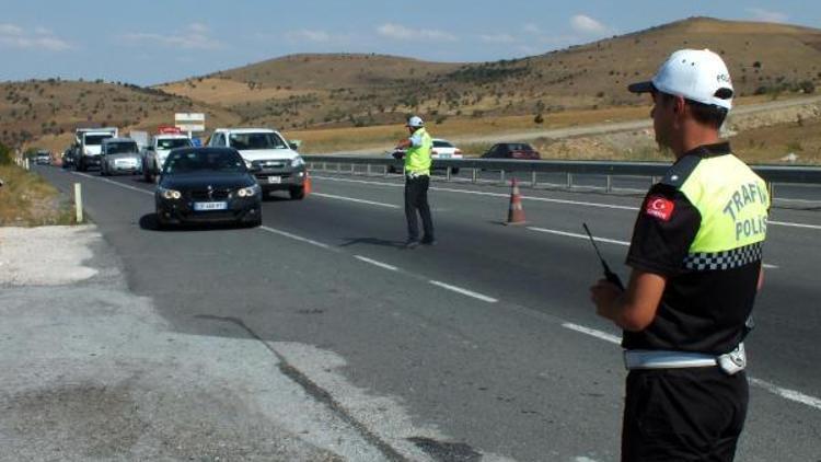 Yozgat’ta drone ile bayram trafiği denetimi