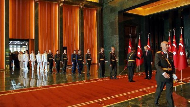Erdoğan, Zafer Bayramı tebriklerini kabul etti
