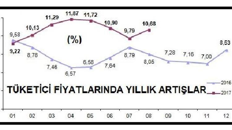 Tüketici fiyatları Ağustosta yüzde 0.52 arttı, yıllık enflasyon çift hanede (2)