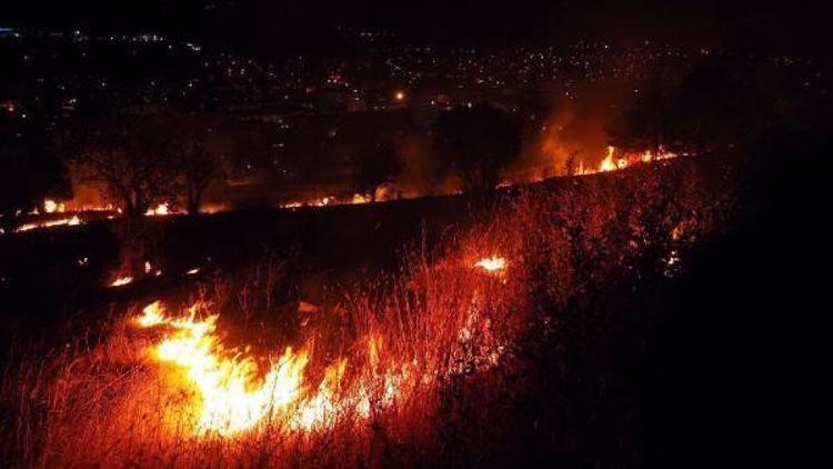 Ot yangını korkuttu