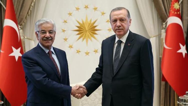 Cumhurbaşkanı Erdoğan, Pakistan Dışişleri Bakanı Asıfı kabul etti