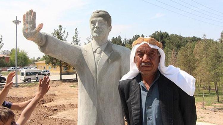 Tanka dur diyen Erdoğan heykeli kaldırıldı