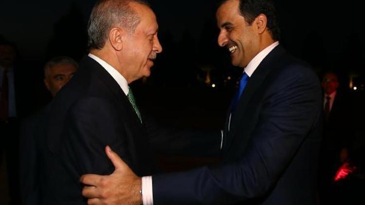 Cumhurbaşkanı Erdoğan Katar Emiri Temimi kabul etti