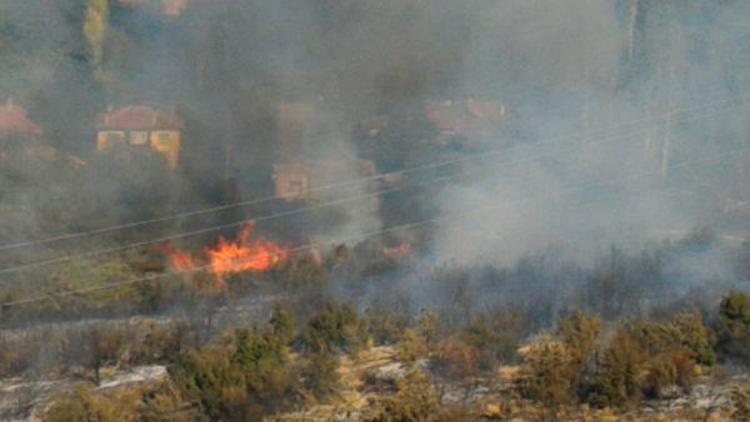 Akşehir’de 7 dekarlık ormanlık alan yandı