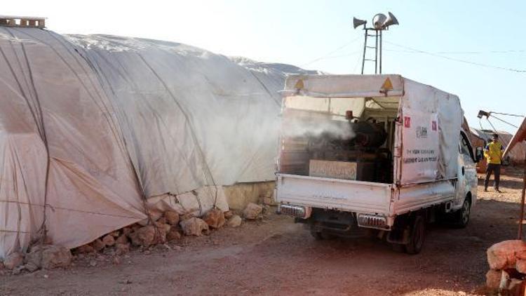 Suriye’deki kamplar dezenfekte edildi