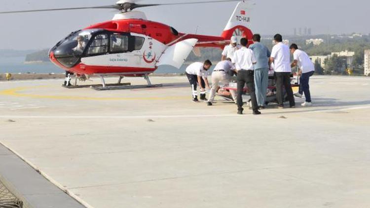 Adana Şehir Hastanesi, ambulans helikopterle gelen ilk hastasını kabul etti