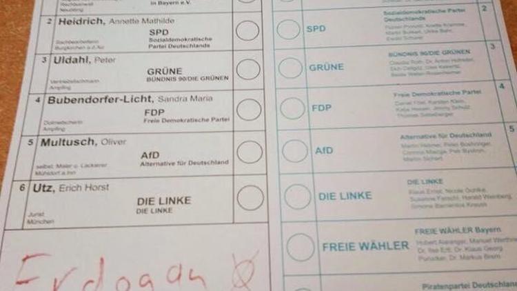 Almanya seçimlerinde Erdoğana oy çıktı