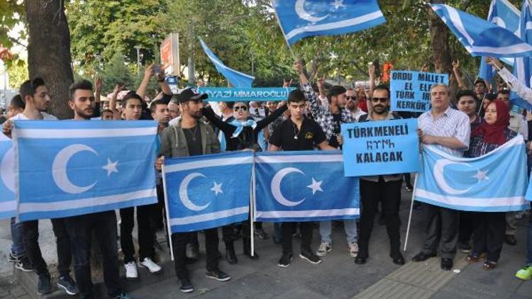 Başkentte Kerkük protestosu