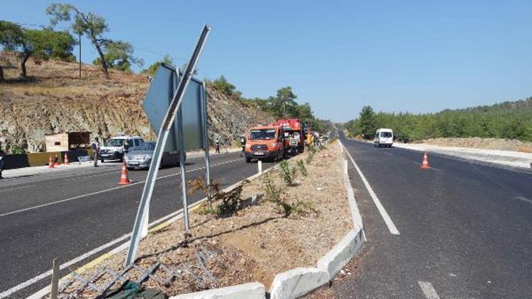 Muğlada yol kontrol noktasında kaza: 1i polis, 2 yaralı