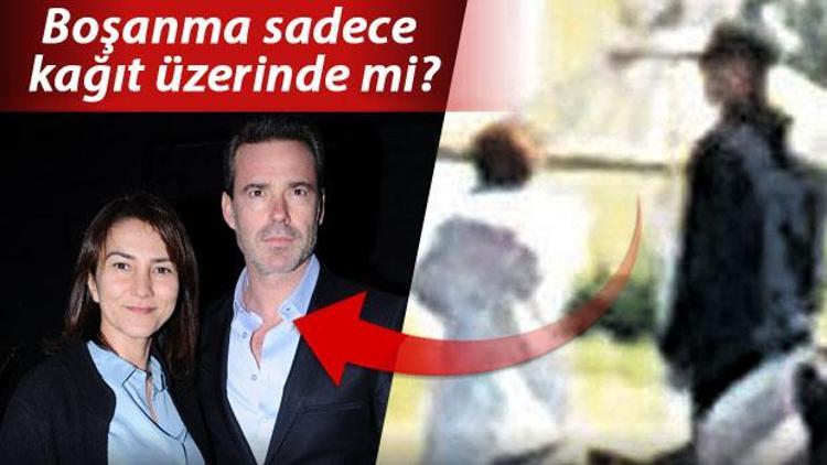 Murat Başoğlu ve boşandığı eşi Hande Bermek sahilde el ele dolaştı