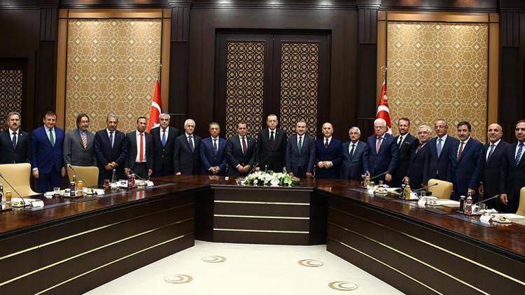 Cumhurbaşkanı Erdoğan Kulüpler Birliğini kabul etti