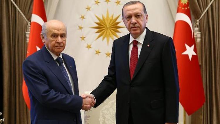 Cumhurbaşkanı Erdoğan, MHP Lideri Bahçeliyi kabul etti