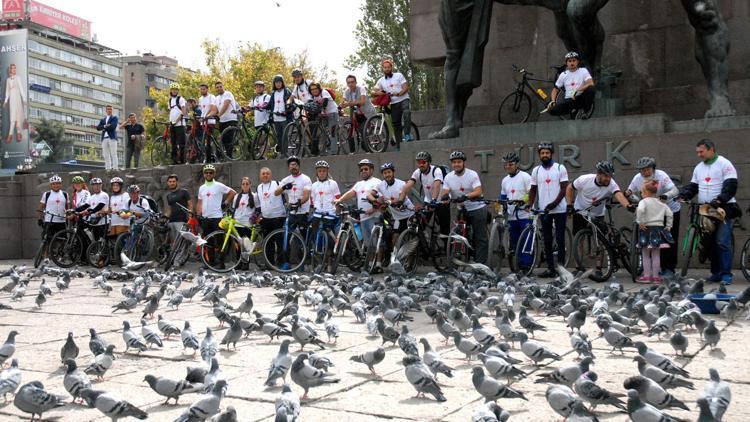 Sağlık için pedalladılar