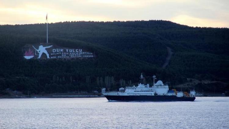 Rus casus gemisi Yantar Çanakkale Boğazından geçti
