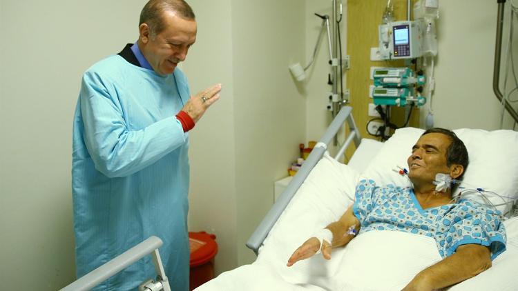 Cumhurbaşkanı Erdoğandan Naim Süleymanoğluna ziyaret