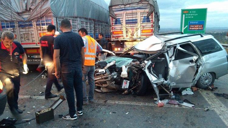Osmaniyede zincirleme trafik kazası: 1 ölü 4 yaralı
