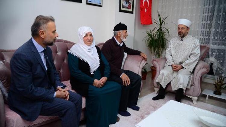 Diyanet İşleri Başkanı Erbaş Kahramankazan’da şehit ailelerini ziyaret etti
