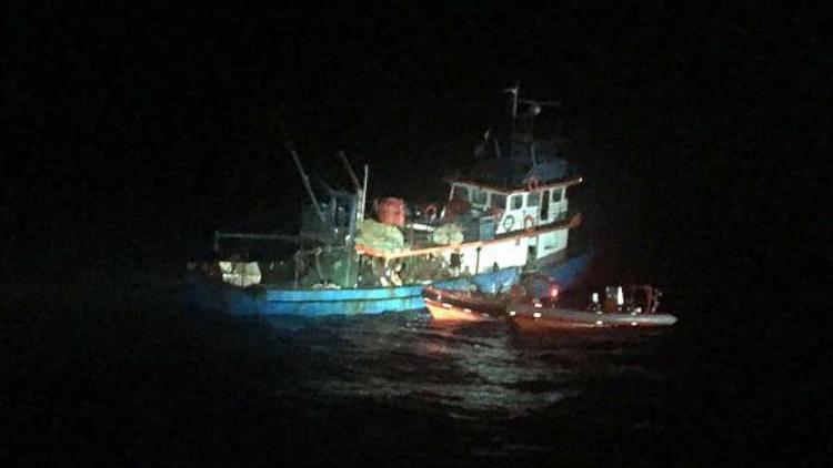 Teröristleri Suriyeden getiren tekne, yediemine çekildi