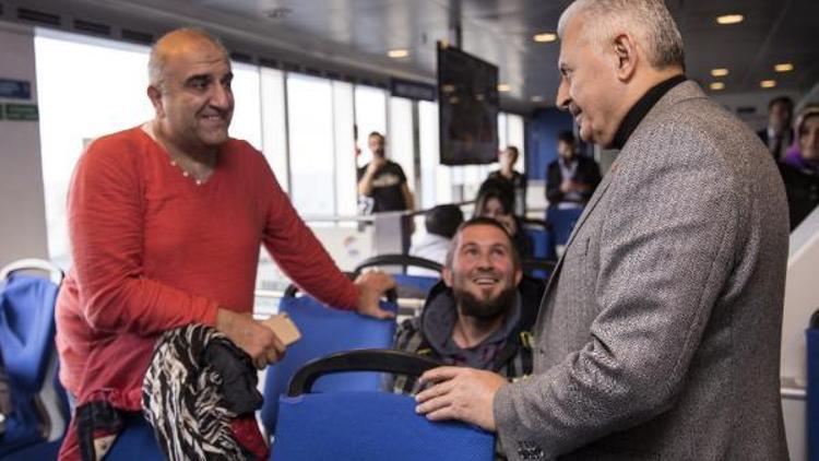 Başbakan Yıldırım İstanbula feribotla döndü