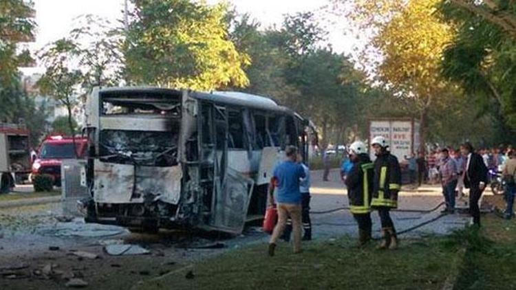 Mersinde polis servis aracına yapılan saldırıda 11 gözaltı