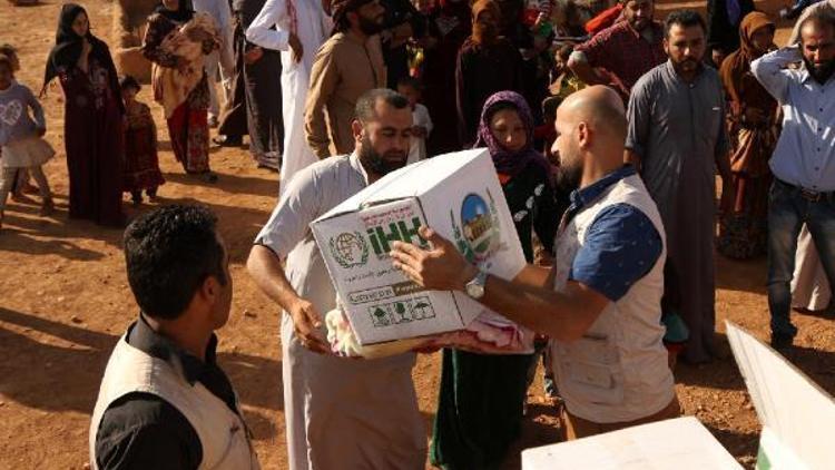 İHH’dan, çatışma ortamından göç eden sivillere kışlık yardım