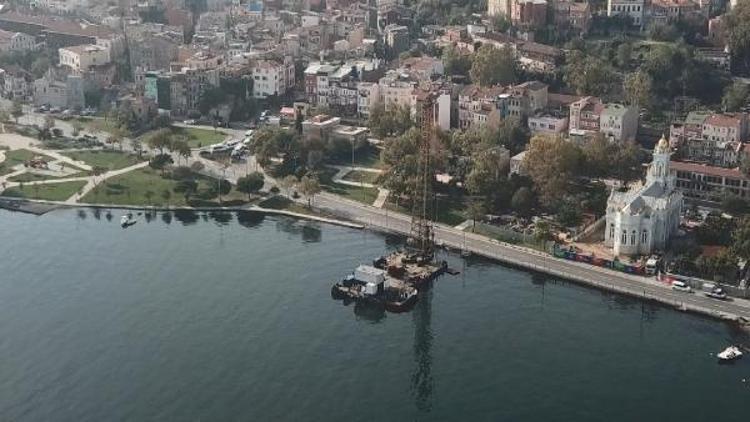 Eminönü -Alibeyköy Tramvay hattı projesi; Haliç kıyıları kazıklar üzerinde genişliyor