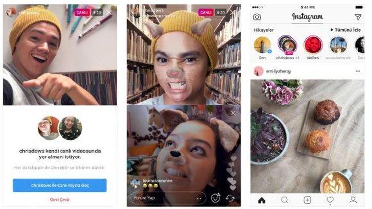 Instagramda canlı yayına arkadaş davet etme özelliği