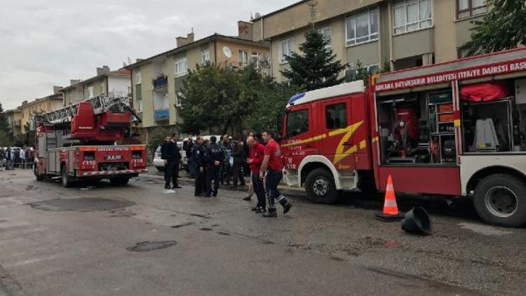 Keçiörende yangın : 1 kişi öldü, 2si ağır 4 kişi yaralandı (1)