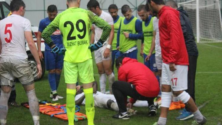 Rizede gol sevinci yaşayan futbolcu ayağını kırdı